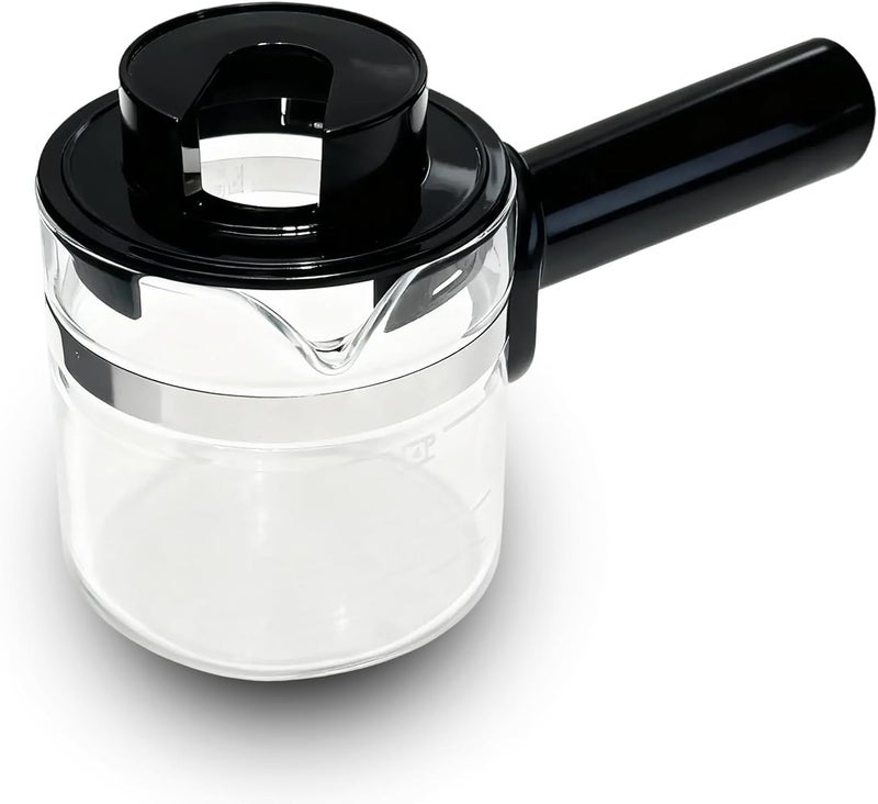 Allcup 4 Cup Espresso Glass Coffee Pot Replacement-Espresso Accessories Compatible with IMUSA, Hamilton Beach, Mr.Coffee, Breville, UNIVEN Espresso Machine,Black handle - Image 1